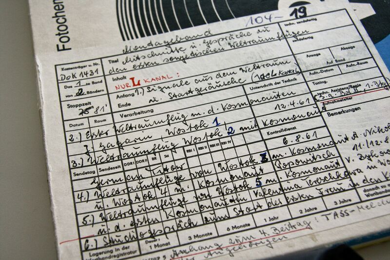 Datei:Archivband über Gagarins Weltraumflug 1961.jpg