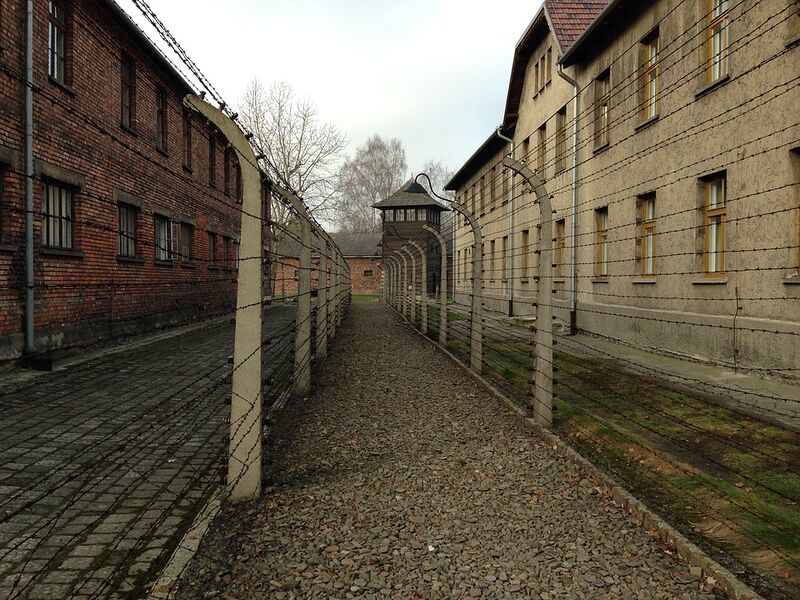 Datei:KZ Auschwitz Weg.jpg