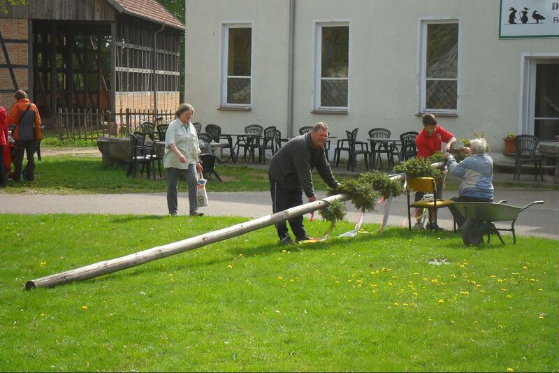Datei:Maibaum schmücken.jpg
